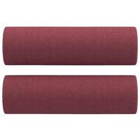 3-delige Loungeset met kussens stof wijnrood - thumbnail