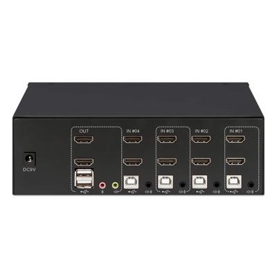 Manhattan 153539 KVM-switch HDMI Toetsenbord 3840 x 2160 Pixel Manhattan 153539 KVM-switch HDMI Toetsenbord 3840 x 2160 Pixel