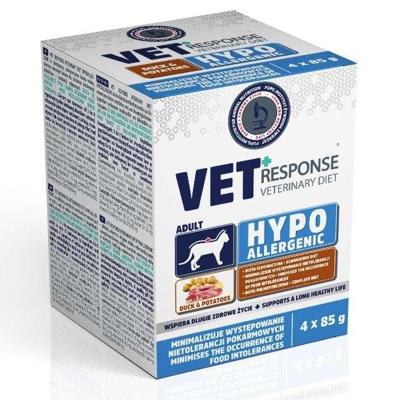 VET RESPONSE Hypoallergenic Duck - nat kattenvoer - 4x85g