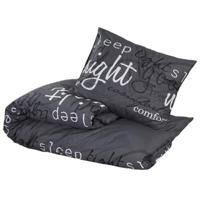 Dekbedovertrekset 225x220 cm katoen zwart - thumbnail