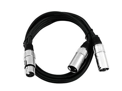 Omnitronic 30225203 XLR Adapterkabel [1x XLR-bus 3-polig - 2x XLR-stekker 3-polig] 0.50 m Zwart