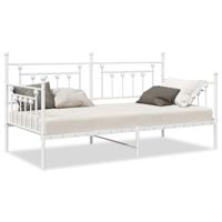 Bedframe voor een daybed met hoofdeinde Wit 90 x 200 cm Staal - thumbnail