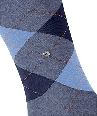 Burlington King Hoge Heren Sokken - Biologisch katoenen mannen kousen met ruit print