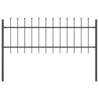 Tuinhek 9 pcs Grijs 15,3 x 0,6 m Poedercoating staal - thumbnail