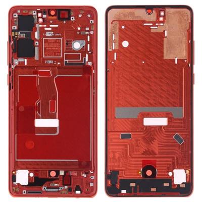 Front behuizing LCD frame bezel plaat met kant toetsen voor Huawei P30 (oranje)