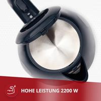 MPM MCZ-85/G1 waterkoker 1,7 l 2200 W Zwart - thumbnail