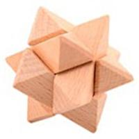 Johntoy puzzel hersenkraker 4,5 cm hout blank (C) - thumbnail