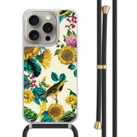 iPhone 15 Pro hoesje met zwart koord - Sunflowers - thumbnail