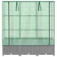 Plantenbak verhoogd met kashoes 120x40x138 cm rattanlook - thumbnail