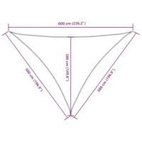 VidaXL Zonnescherm driehoekig 5x5x6 m oxford stof wit - thumbnail