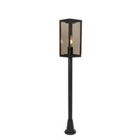 QAZQA Staande buitenlamp zwart met smoke 100 cm IP44 - Charlois - thumbnail