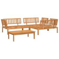 4-delige Loungeset pallet massief acaciahout - thumbnail
