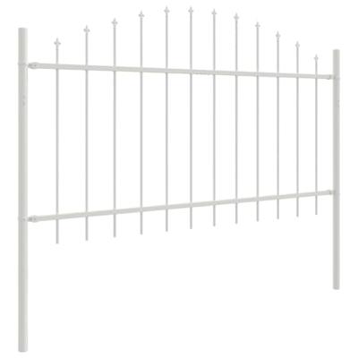 Tuinhek 2 pcs Wit 170 x 140 cm Gepoedercoat staal