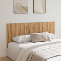 Hoofdeinde 200x1,5x80 cm bewerkt hout artisanaal eikenkleur - thumbnail