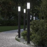 Bolderverlichting met sensor en stopcontact 3 stuks 110 cm roestvrij staal IP44 - thumbnail