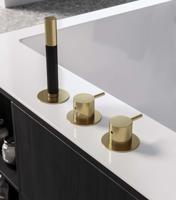 Hotbath Cobber Badrandcombinatie met 2 functies omstel en handdouche Geborsteld koper PVD CB075BCP - thumbnail