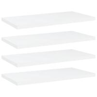 Wandschappen 4 st 40x20x1,5 cm bewerkt hout wit - thumbnail