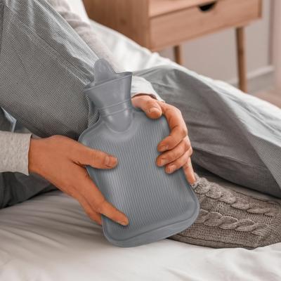 Relaxdays warmwater kruik grijs 1 l | 12 stuks