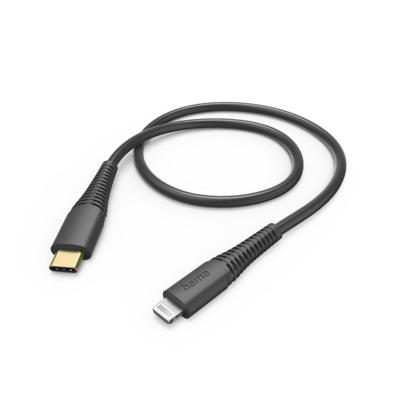 Hama 00201602 USB-laadkabel USB 2.0 Apple Lightning stekker, USB-C stekker 1.50 m Zwart