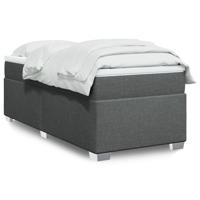 Boxspring met matras stof donkergrijs 90x190 cm - thumbnail