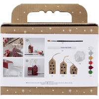 Creativ Company Mini hobbyset decoratie, huizen, kerst verf, 1 doos - thumbnail