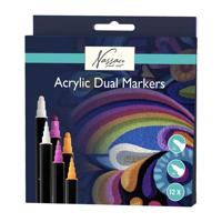 Creative Craft Group Nassau acryl markers met dubbele punt - 12st. - thumbnail