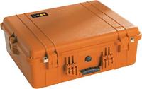Peli 1600 Waterdichte Koffer Voor Complete Dslr-Uitrusting, Drones E.A. Kwetsbaar Apparatuur, Ip67 Water- En Stofdicht, Capaciteit: 46L, Gemaakt In Duitsland, Met Aanpasbaar Plukschuim, Kleur: Oranje - thumbnail