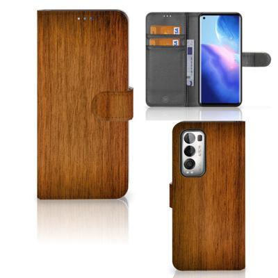 OPPO Find X3 Neo 5G | Book Style Case | Donker Hout