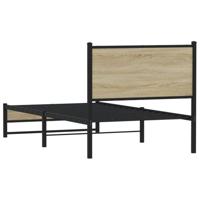 Bedframe zonder matras metaal sonoma eikenkleurig 80x200 cm - thumbnail