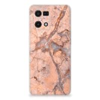 OPPO Reno7 4G | TPU | Siliconen hoesje | Marmer Oranje - thumbnail