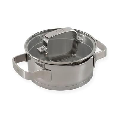 ELLE Gourmet Moderne Kookpan met Deksel - Ø 16 cm - RVS