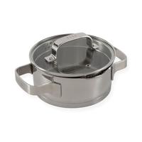 ELLE Gourmet Moderne Kookpan met Deksel - Ø 16 cm - RVS - thumbnail