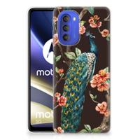 Motorola Moto G51 5G | TPU Hoesje | Pauw met Bloemen - thumbnail