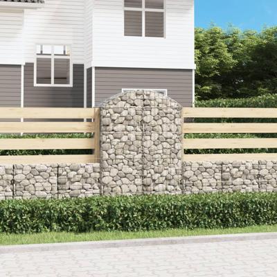 VidaXL Schanskorf gewelfd 100x50x140/160 cm gegalvaniseerd ijzer VidaXL Schanskorf gewelfd 100x50x140/160 cm gegalvaniseerd ijzer
