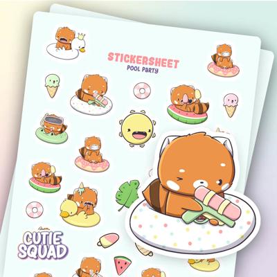 CutieSquad Stickervel - Pool Party