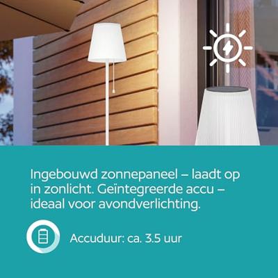 Eglo TerraslampScordiano wit met solar - 901902