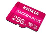 Kioxia EXCERIA PLUS microSDXC-kaart 256 GB A1 Application Performance Class, UHS-I, v30 Video Speed Class A1-vermogensstandaard, Schokbestendig, Waterdicht - thumbnail