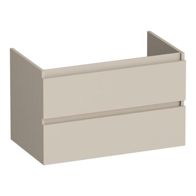 Brauer Joy - Onderkast - 80 cm - met 2 Softclose Lades Greeploos en 1 Sifon Uitsparing - Mat Beige
