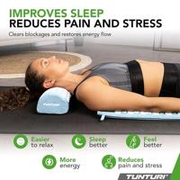 Tunturi Spijkermat met kussen - Acupressuur - Meditatie Mat - Acupunctuur Set - 68x42x2 cm - Lichtblauw - thumbnail