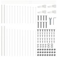 Tuinhek 2 pcs Wit 170 x 190 cm Gepoedercoat staal - thumbnail