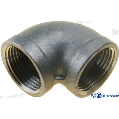 GS30543 - 90 graden F-F RVS-bocht 1"