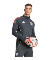 adidas Olympique Lyon Trainingstrui 1/4-Zip 2025-2026 Donkergrijs Goud Rood Blauw - thumbnail