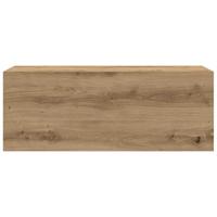 Badkamerwandkast 80x25x30 cm bewerkt hout artisanaal eikenkleur - thumbnail