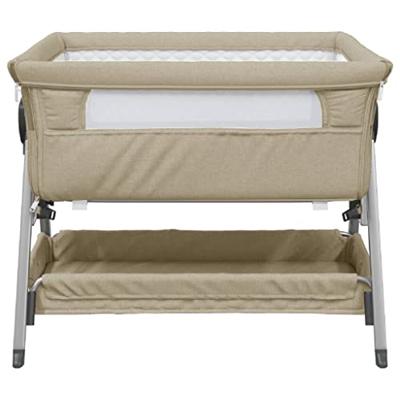 Babybox met matras linnen taupe - thumbnail