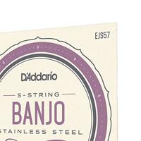 D'Addario EJS57 Stainless Steel Custom Medium 11-22 snaren voor vijfsnarige banjo - thumbnail