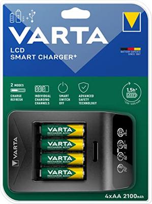 Varta LCD Smart Charger+ incl. 4 accu's 2100 mAh AA - thumbnail