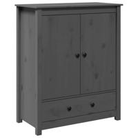 Hoge kast 83x41,5x100 cm massief grenenhout grijs - thumbnail
