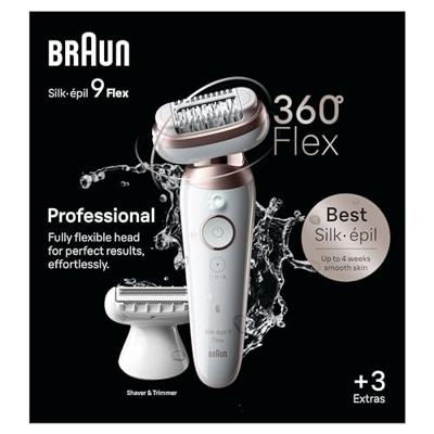 Braun Silk-épil 9 Flex 9-030 3D 40 pincetten Roze, Wit
