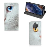 Nokia 9 PureView | Hoesje maken | Witte Kat - thumbnail