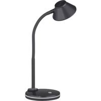 LED Bureaulamp - Trion Berony - 3W - Warm Wit 3000K - Rond - Flexibele Arm - Mat Titaan - Kunststof - thumbnail